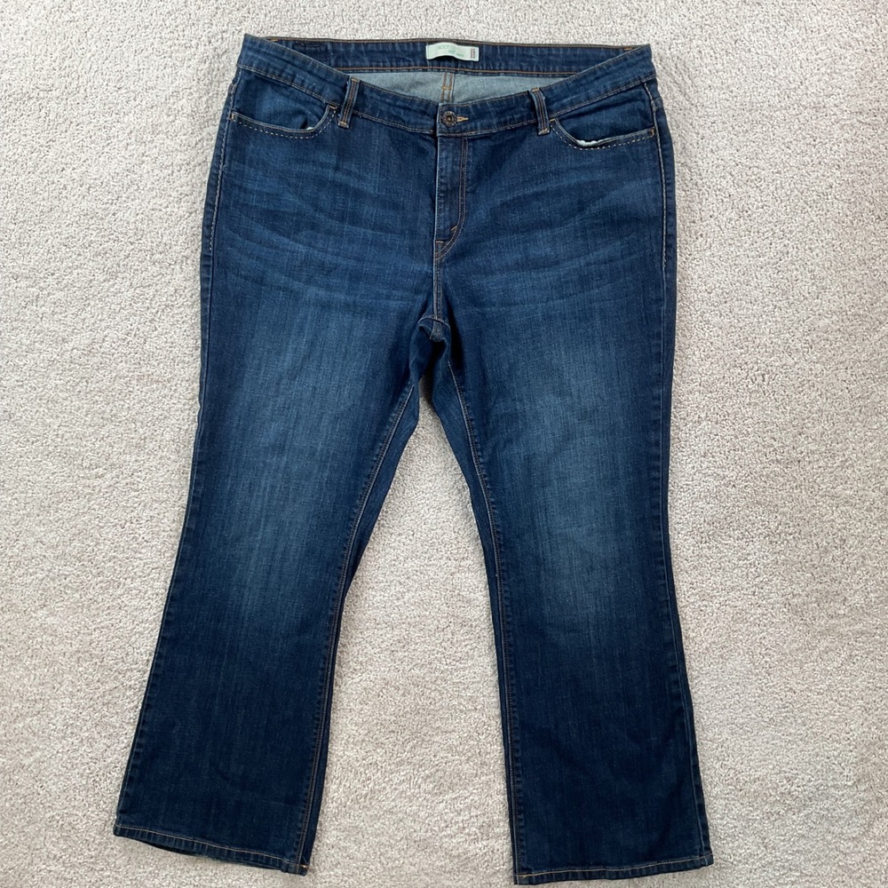 Maurice's x Levis 590 Boot Cut Jeans Womens 20S Medium Wash Blue Stretch Denim